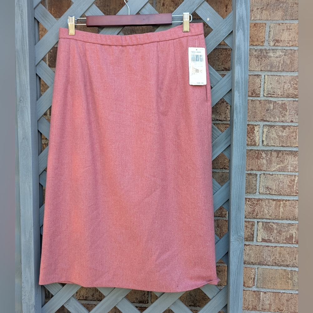 Pendleton Pink Wool Midi Skirt With Pockets